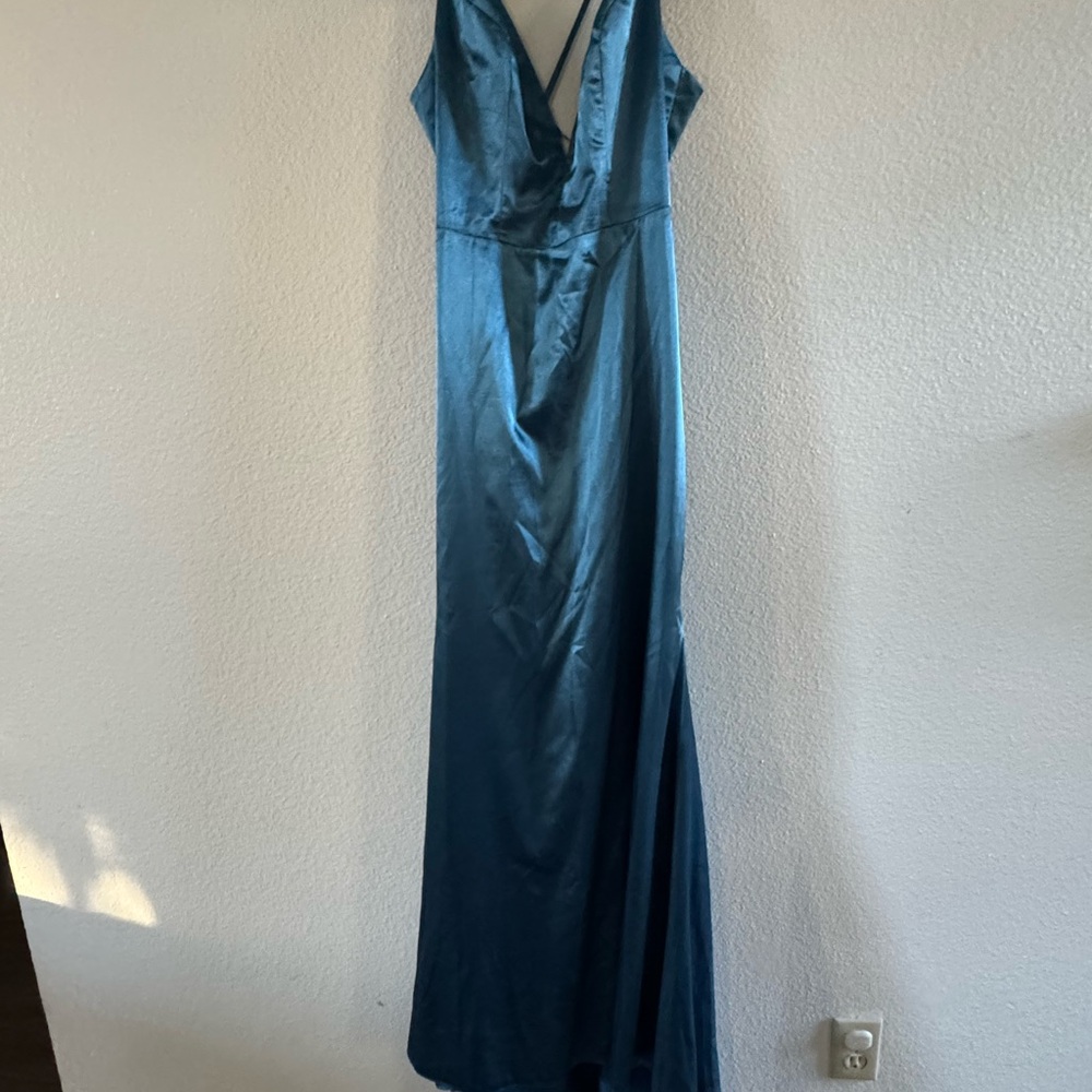 JJs House Teal Backless Dress